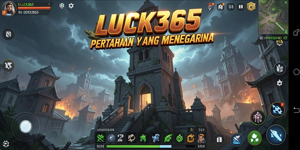 Gameplay LUCK365 menampilkan strategi Tower Defense yang mendebarkan.