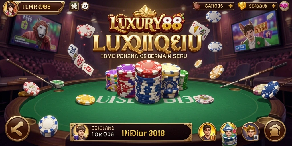 Tampilan gameplay seru QiuQiu di LUXURY88.