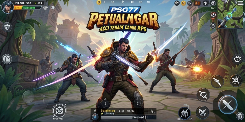 Tampilan gameplay seru dalam pertarungan ARPG di PSG77.